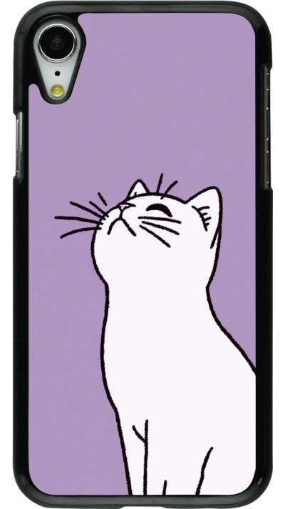 iPhone XR Case Hülle - Chat auf lila Hintergrund iPhone XR Case Hülle - Chat auf lila Hintergrund