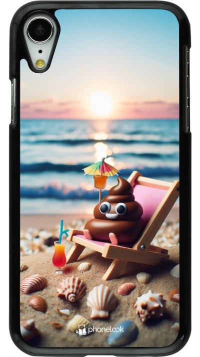 iPhone XR Case Hülle - Kackhaufen Emoji auf Liegestuhl iPhone XR Case Hülle - Kackhaufen Emoji auf Liegestuhl