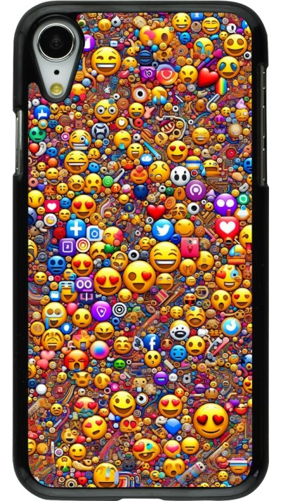 iPhone XR Case Hülle - Emoji gemischt