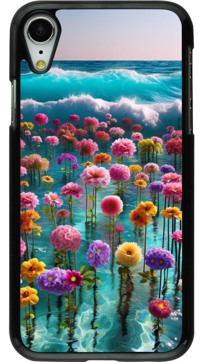 iPhone XR Case Hülle - Blumenmeer Wellen