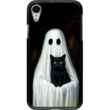 Coque iPhone XR - Halloween 2025 Ghost with black cat