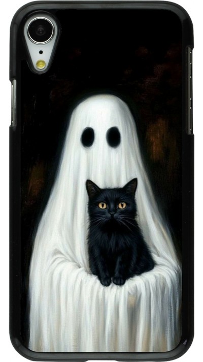 Coque iPhone XR - Halloween 2025 Ghost with black cat