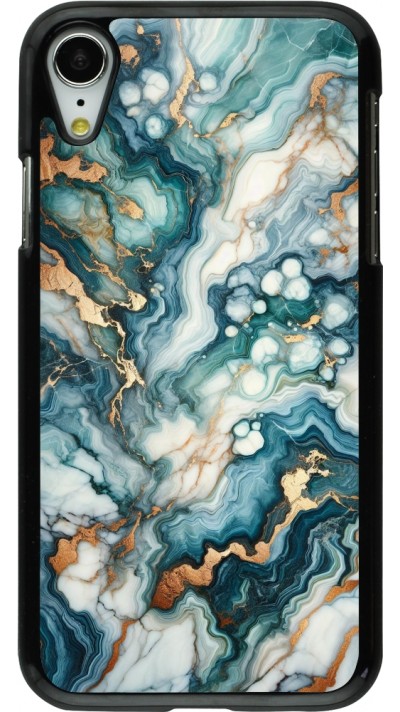 iPhone XR Case Hülle - Grüner Blauer Goldener Marmor iPhone XR Case Hülle - Grüner Blauer Goldener Marmor