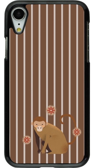 iPhone XR Case Hülle - Monkey with stripes