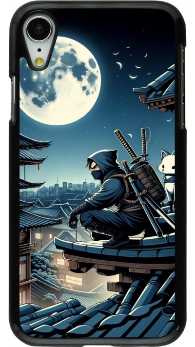 iPhone XR Case Hülle - Ninja unter dem Mond iPhone XR Case Hülle - Ninja unter dem Mond