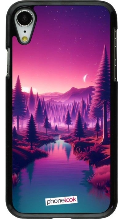 Coque iPhone XR - Paysage Violet-Rose Coque iPhone XR - Paysage Violet-Rose