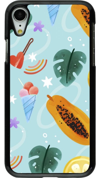 Coque iPhone XR - Summer 2025 Pattern papaya