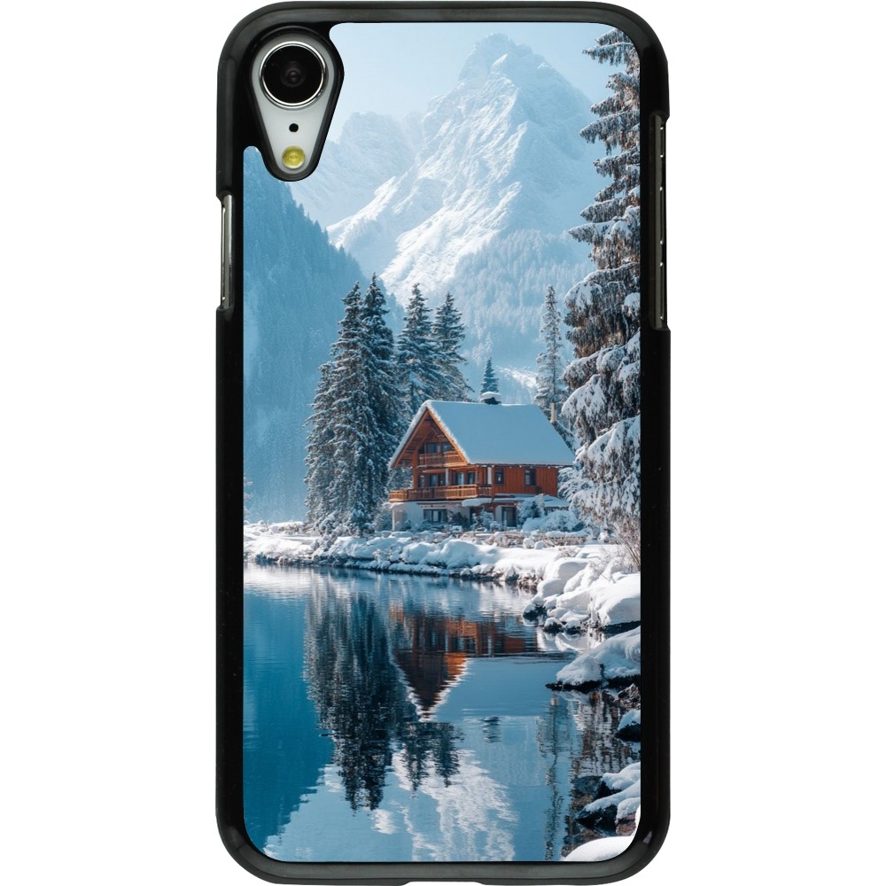 Coque iPhone XR - Winter 25 Winter house forest day
