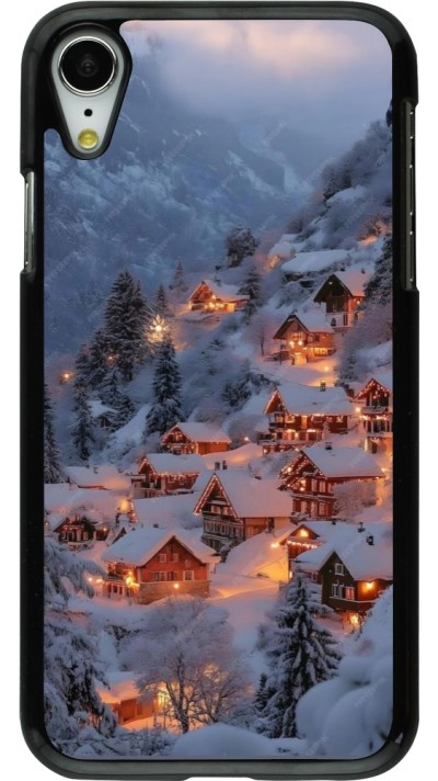 Coque iPhone XR - Winter 25 Winter snowy village