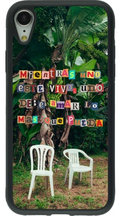 Coque iPhone XR - Silicone rigide noir Chairs DTMF