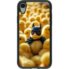 Coque iPhone XR - Silicone rigide noir Easter 2026 Chicken Batman