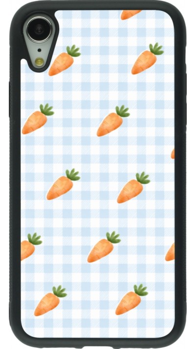 Coque iPhone XR - Silicone rigide noir Easter 2026 Pattern carrots