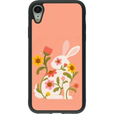 Coque iPhone XR - Silicone rigide noir Easter 2026 Rabbit collage