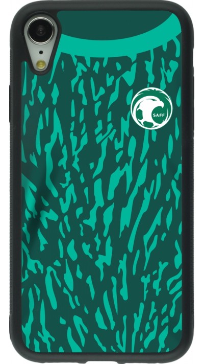 iPhone XR Case Hülle - Silikon schwarz Saudi-Arabien 2022 personalisierbares Fussballtrikot