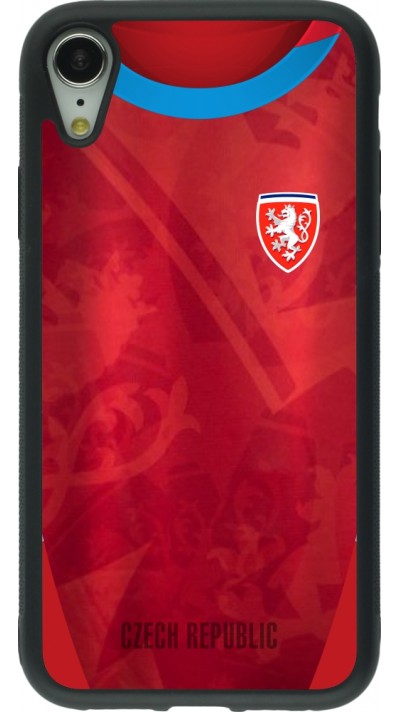 iPhone XR Case Hülle - Silikon schwarz Tschechische Republik personalisierbares Fussballtrikot