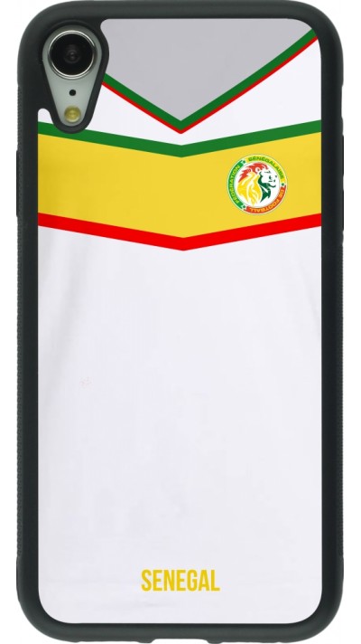 iPhone XR Case Hülle - Silikon schwarz Senegal 2022 personalisierbares Fußballtrikot