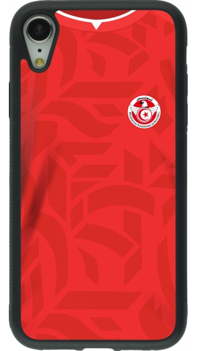 iPhone XR Case Hülle - Silikon schwarz Tunesien 2022 personalisierbares Fussballtrikot
