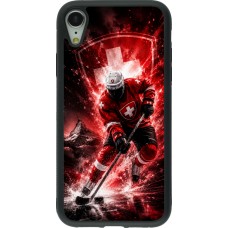 Coque iPhone XR - Silicone rigide noir Hockey World Championship Player