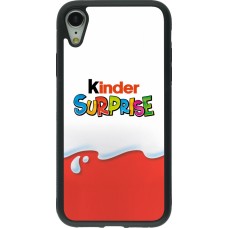 Coque iPhone XR - Silicone rigide noir Kinder Surprise
