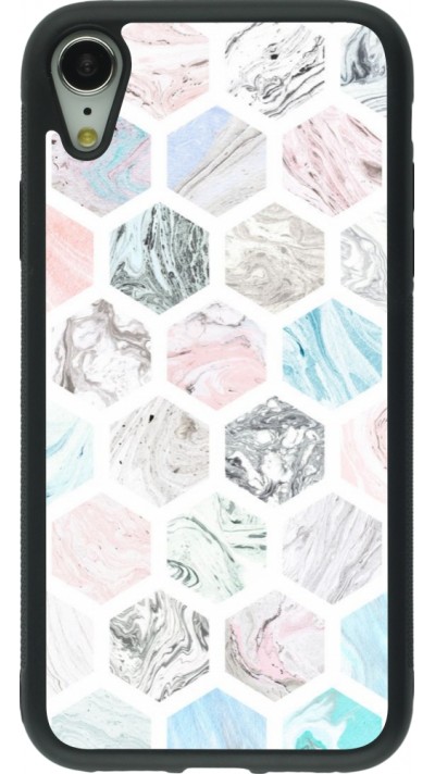 iPhone XR Case Hülle - Silikon schwarz Marble Everything