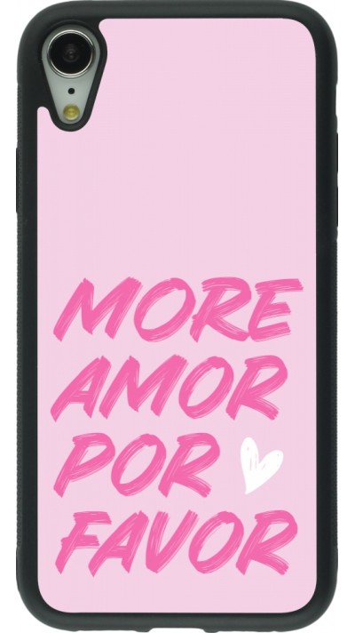 iPhone XR Case Hülle - Silikon schwarz More amor porfavor