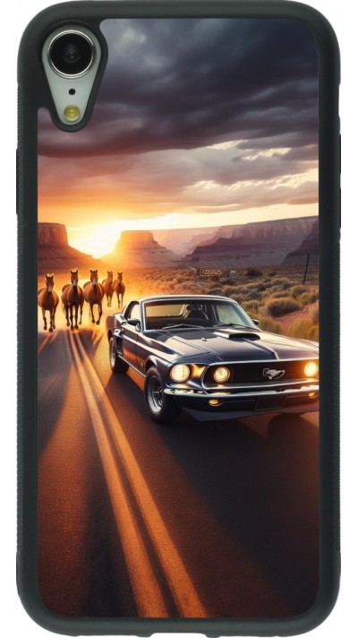 iPhone XR Case Hülle - Silikon schwarz Mustang 69 Grand Canyon