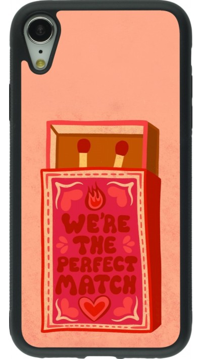 Coque iPhone XR - Silicone rigide noir Saint Valentines Day 26 Perfect Match