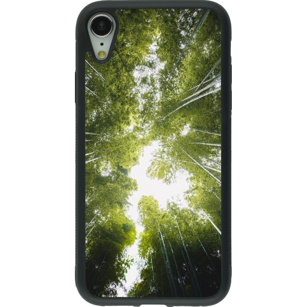 iPhone XR Case Hülle - Silikon schwarz Spring 23 forest blue sky