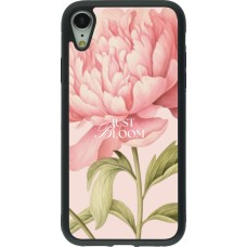 Coque iPhone XR - Silicone rigide noir Just Bloom 2026