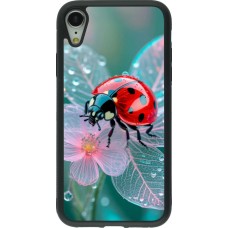 Coque iPhone XR - Silicone rigide noir Ladybird in bloom 2026