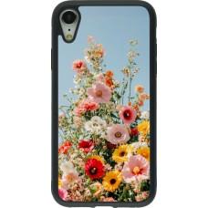 Coque iPhone XR - Silicone rigide noir Spring flowers 2026