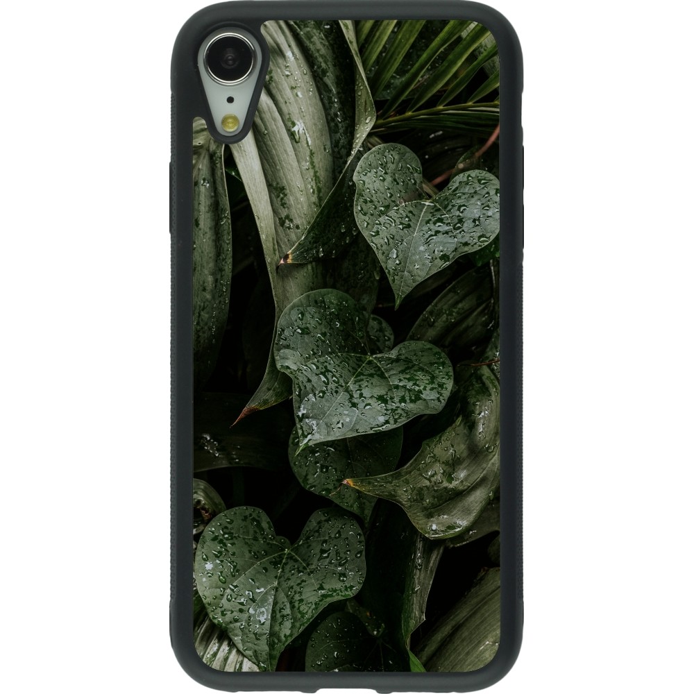 iPhone XR Case Hülle - Silikon schwarz Spring 23 fresh plants