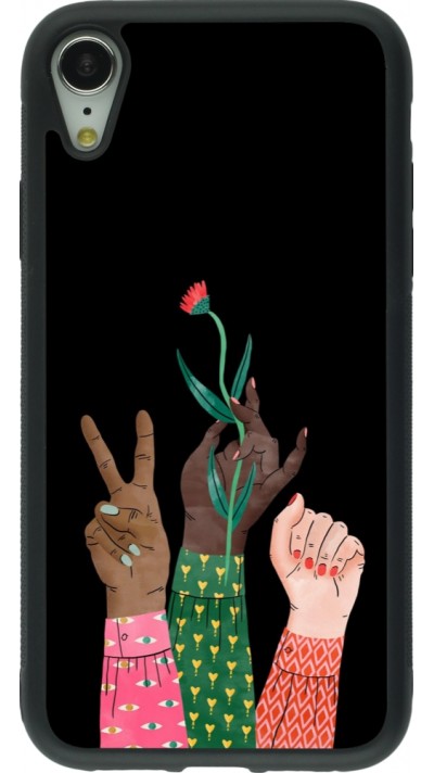Coque iPhone XR - Silicone rigide noir Womens day 2026 2