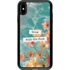 Coque iPhone Xs Max - Hybrid Armor noir Summer 2025 Grow with the flow