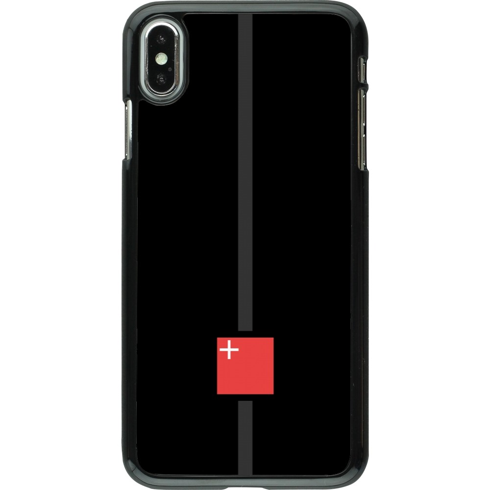iPhone Xs Max Case Hülle - Kanton SZ schwarz