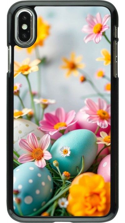 Coque iPhone Xs Max - Easter 2026 Eggs with flowers