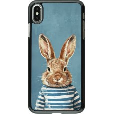 Coque iPhone Xs Max - Easter 2026 Rabbit navy