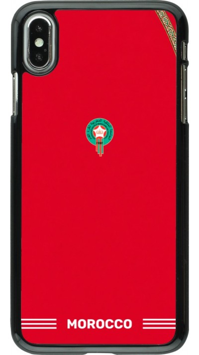 Coque iPhone Xs Max - Maillot de football Maroc 2026 personnalisable