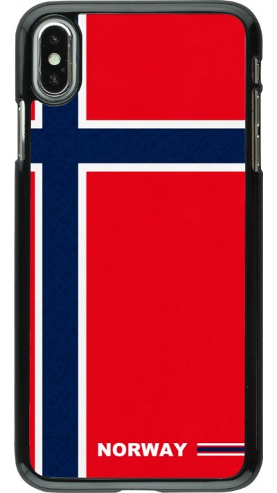 Coque iPhone Xs Max - Maillot de football Norvège 2026 personnalisable