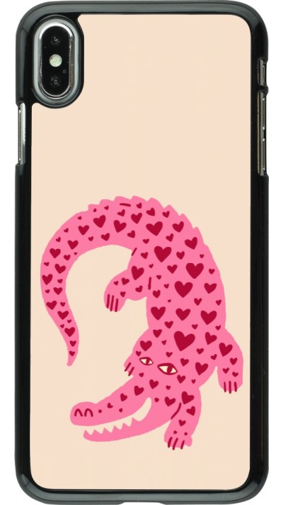 Coque iPhone Xs Max - Pink crocodile 2026