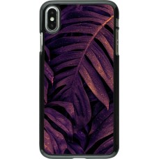 iPhone Xs Max Case Hülle - Purple Light Leaves