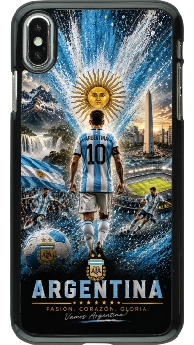 Coque iPhone Xs Max - Football Argentine splash 2026