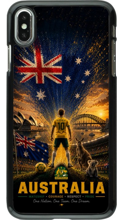 Coque iPhone Xs Max - Football Australie splash 2026