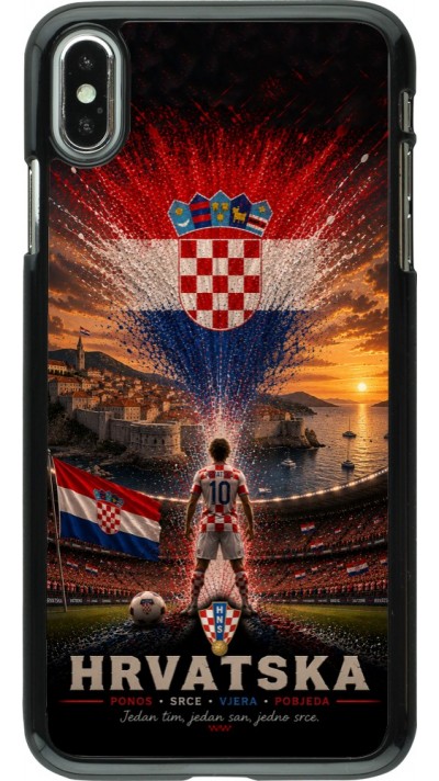 Coque iPhone Xs Max - Football Croatie splash 2026