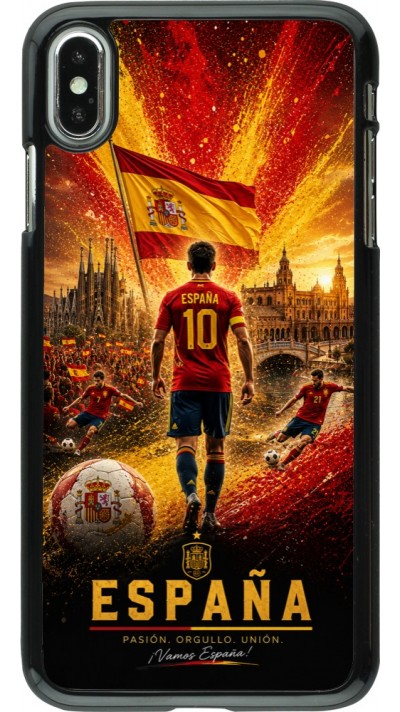 Coque iPhone Xs Max - Football Espagne splash 2026
