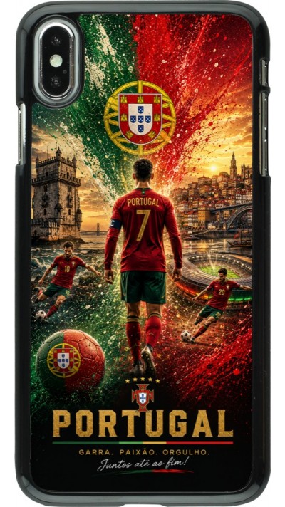 Coque iPhone Xs Max - Football Portugal splash 2026