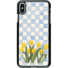 Coque iPhone Xs Max - Blue vichy tulips 2026