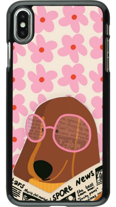 Coque iPhone Xs Max - Dog with newspaper 2026