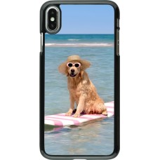 iPhone Xs Max Case Hülle - Summer Dog on Paddle