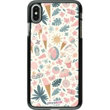 iPhone Xs Max Case Hülle - Sommer Pink Muster